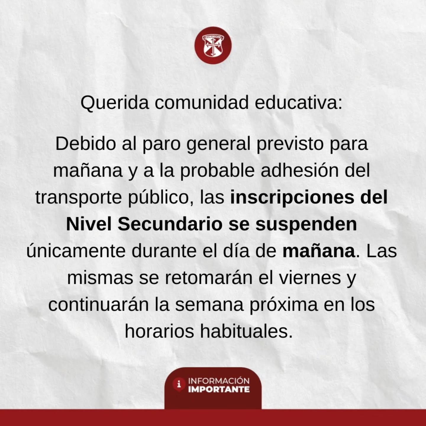 Las inscripciones de Nivel Inicial y Primario, en cambio, se ...